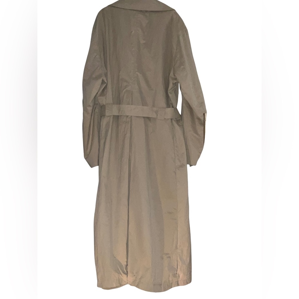 ZARA NWT Technical Trench Coat Sand Long Double-Breasted L/XL retail $169 - Picture 6 of 12